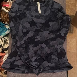 lululemon athletica Navy Camo Long Sleeve Tee